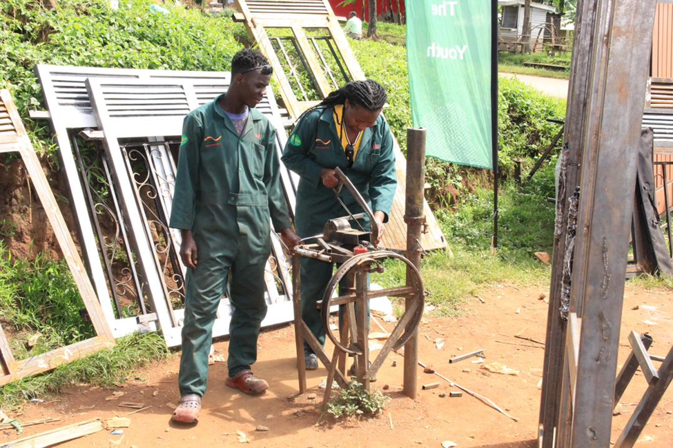 Some of the trainees under the Skill Up! program under Seemu’s observation and hands-on training in his workshop.